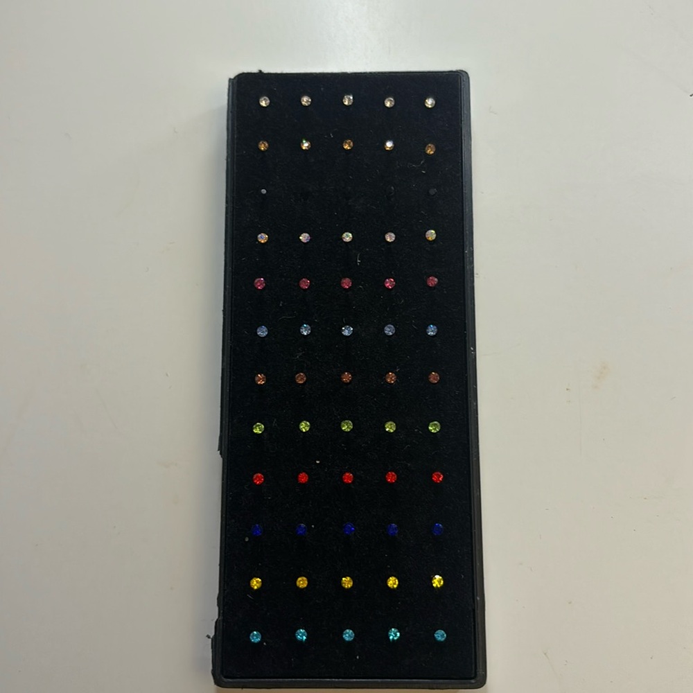 60 piece multicolored nose stud rings